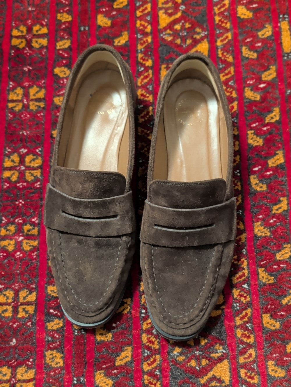 Women’s Brown Suede Penny Loafers - Classic Slip-On Flats